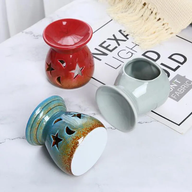 킬른 변형 도자기 속이 빈 별 달 아로마 버너 에센셜  - Candle Supplies Fragrance Oil 리뷰 및 가격