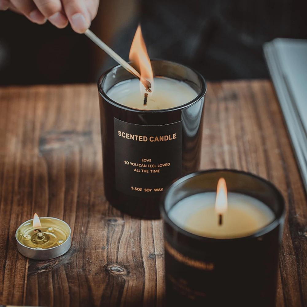 럭셔리 유리 캔들 항아리, 블랙 화이트 유리 캔들 홀더 - Luxury Candle Supplies Usa 리뷰 및 가격