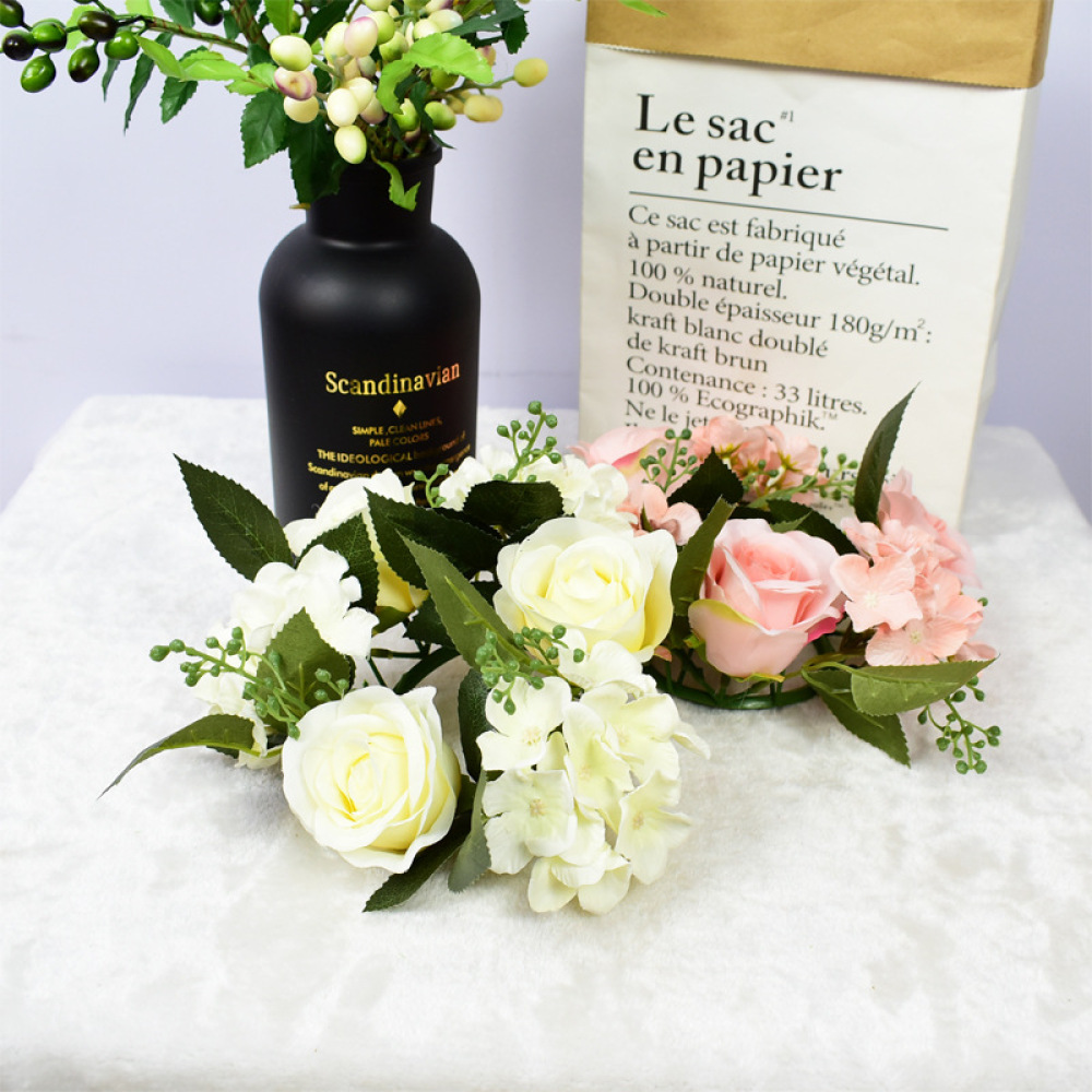 리얼한 장미 화환 꽃 장식 고급 웨딩 테이블 센터피스  - Luxury Candle Supplies Usa 리뷰 및 가격