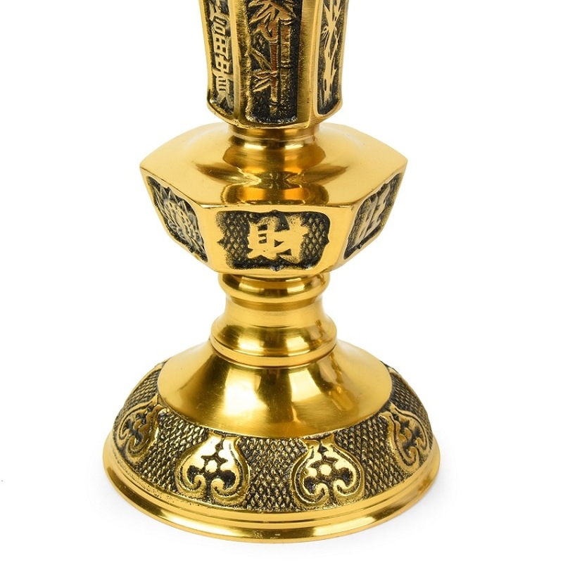 고급스럽고 화려한 황동 촛대 한 쌍, 불교 사원 장식, - Luxury Candle Supplies Usa 리뷰 및 가격